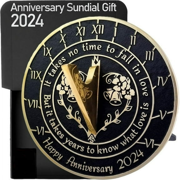 Anniversary Sundial Gift For Any Wedding Anniversary 10'' diameter