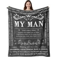 thumbnail image 1 of Anniversary Throw Gifts for Him, Gifts for Boyfriend Husband, Husband Boyfriend Gifts Blanket 50"X60", Christmas/Valentine''s Day Gifts for Him, Boyfriend Birthday Gift Ideas, I Love You Gifts for Him, 1 of 6