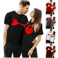 thumbnail image 1 of Anniversary Tshirt Couples, Matching Pjs For Couples His And Hers Couple Shirts Holiday Pajamas Custom Hoodies For Men Valentine'S Day Chest Shirt Holiday Outfit Red L, 1 of 6