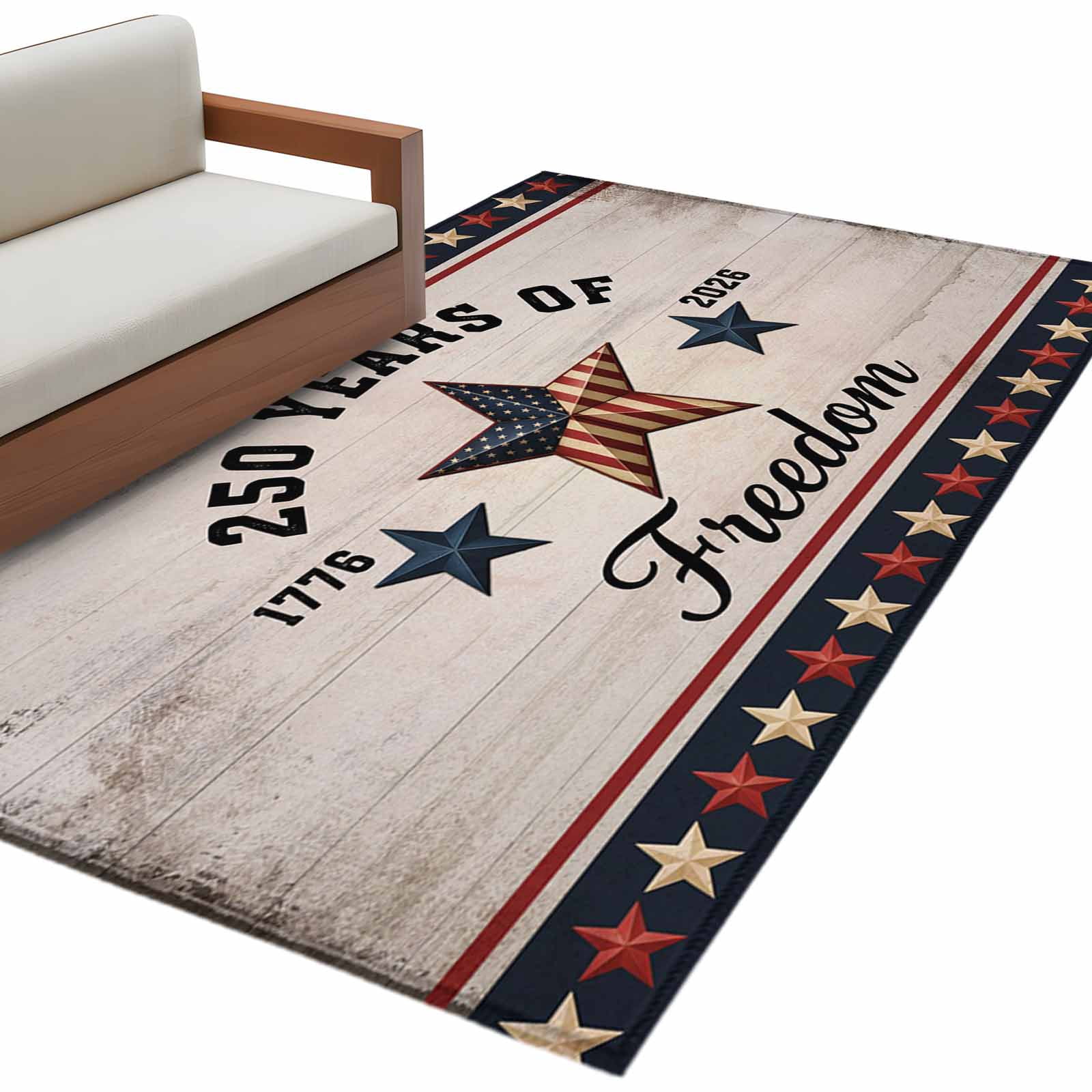 Democrat Rug Anniversary USA Area Rug 4x6 Washable Rug Non Slip Independence Day ...