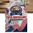 thumbnail image 1 of Anniversary USA Flag Table Runner 70 Inches, Eagle American Retro Bed Runner Dresser Scarves Tabletop for Indoor Outdoor Parties/Ceremony/Banquet, 13" x 70", 1 of 9