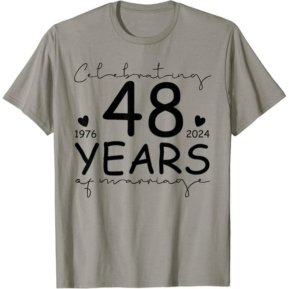 Anniversary Wedding 1976 48th 48 Years of Marriage T-Shirt100% cotton