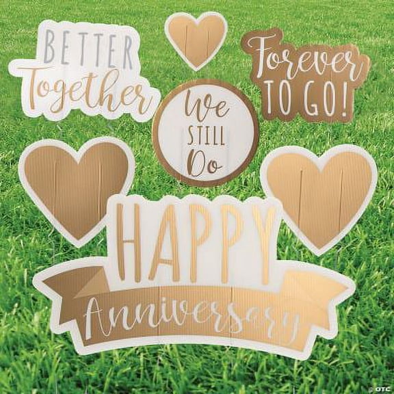 Anniversary Yard Decorating Set, Wedding, Party Decor, 7 Pieces