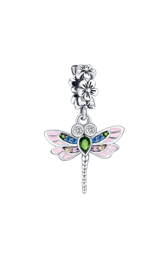 925 Sterling Silve Charm for Bracelets Dragonfly Dangle Women Bracelet Charm