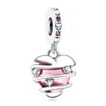 thumbnail image 1 of ROSIANNA 925 Sterling Silver Charm for Women Bracelet Heart-Shaped Spiral Pendant, 1 of 6