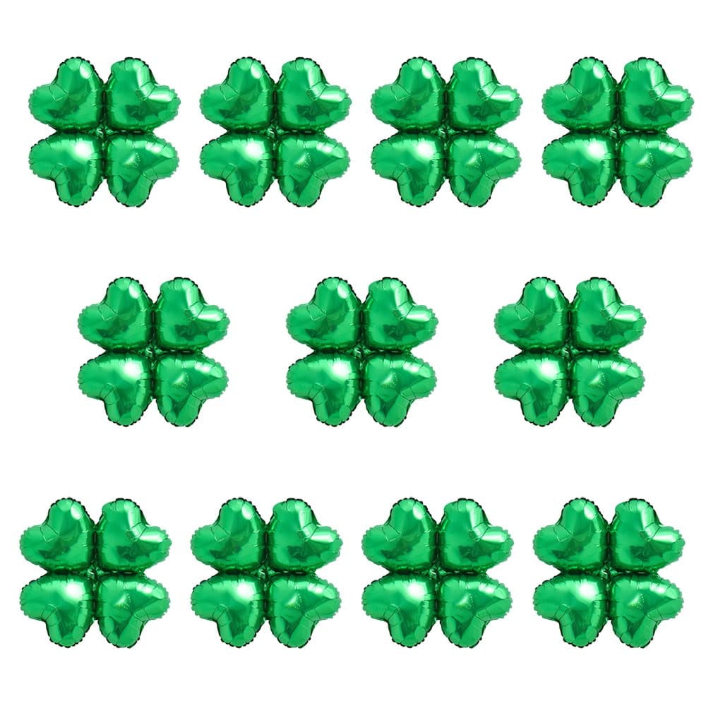 AnnoDeel 15pcs St. Patrick's ZS23 Day Shamrock Foil Mylar Balloons ...