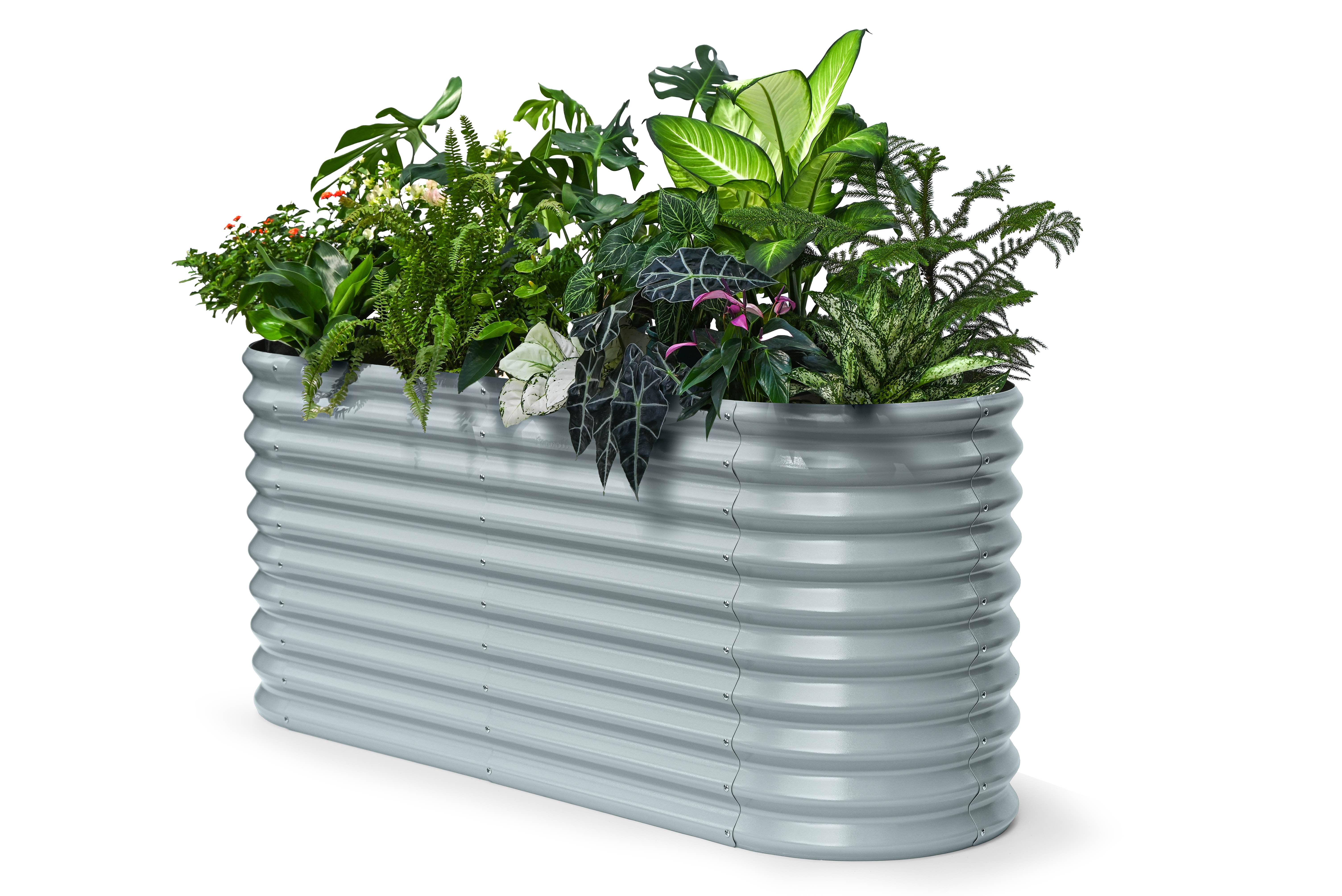 Annoell 30" Extra Tall Galvanized Raised Garden Bed, 6x2x2.5 ft Metal Planter for Deep Root Plants Vegetable, Large Planter Box Outdoor - Brooklyn Grey