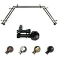 thumbnail image 1 of Annora 13/16" Bay Window Double Curtain Rod 20"-36", 38"-72" - Black, 1 of 1