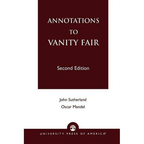 Annotations to Vanity Fair, (Paperback)