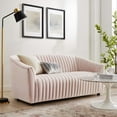 thumbnail image 1 of Announce Performance Velvet Channel Tufted Loveseat-EEI-5054, 1 of 3