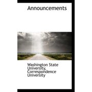 Announcements Paperback