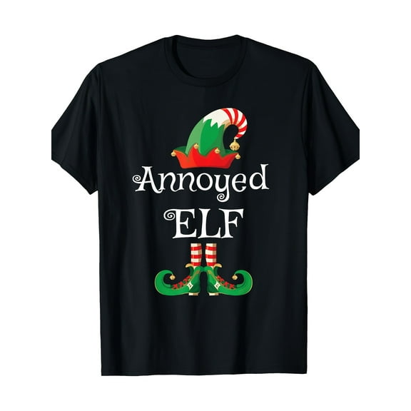 Annoyed Elf Shirt Funny Costume Matching Christmas T-Shirt-220g