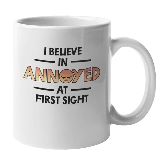 Annoyed at First Sight, Funny Sarcastic Introvert Coffee & Tea Mug (11oz)