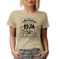 thumbnail image 1 of Annoying Each Other Since 1974 for 50 Years and Still Going Strong - Wedding Anniversary, Tan T-Shirt, 3XL, 1 of 5