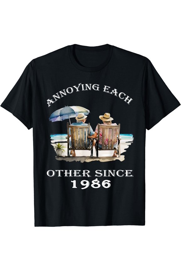 Annoying Each Other Since 1986 Funny Pun T-Shirt, Unisex T-Shirt