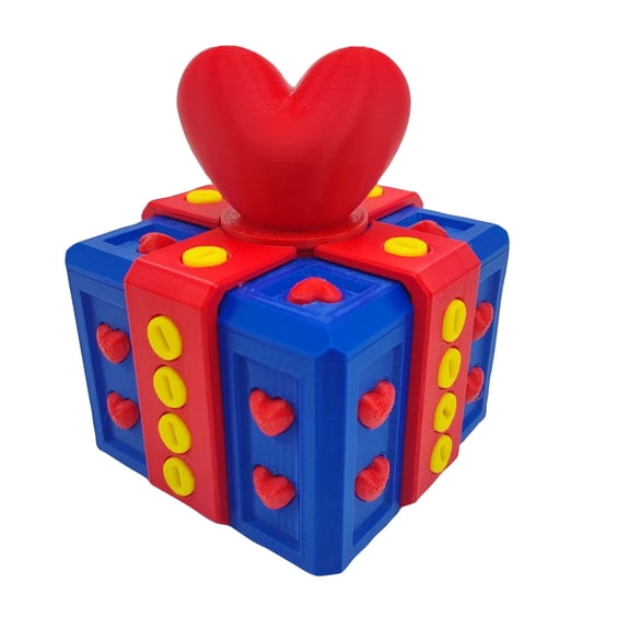 Annoying Gift Box – Funny 3D Screw Mechanism Gift Box for Valentine's Day, Hilarious Prankster’s Delight, Heart-Shaped Gag Gift Box for Money & Small Surprises