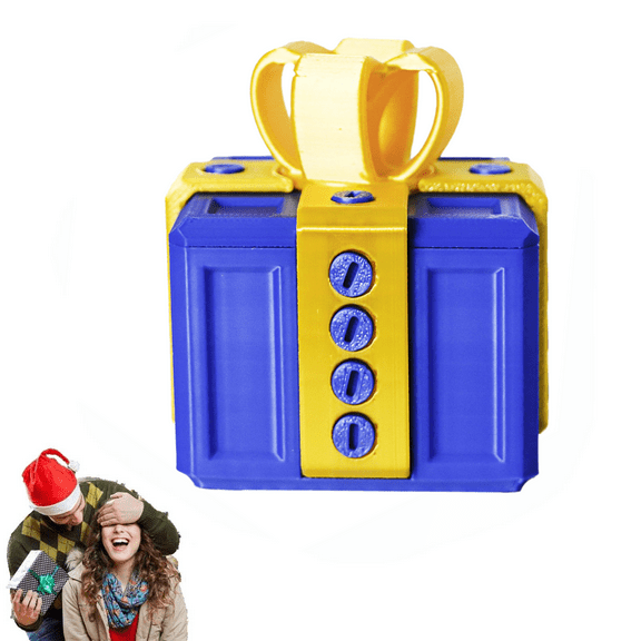 Annoying Gift Box with Screws, the Annoying Present, Annoying Gift Box with Just for You Finger In a Box, Surprise Funny Prank Box, Ideal for Birthday, Christmas,Blue