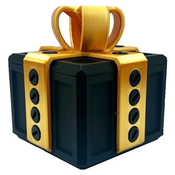 Annoying Gift Box With Screws The Annoying Present Box Prank Screw Boxes Prank Gift Box Funny Money Gift Ideas Novelty 3D Printed Gift Case(Black-6.6X6.6X7Cm)
