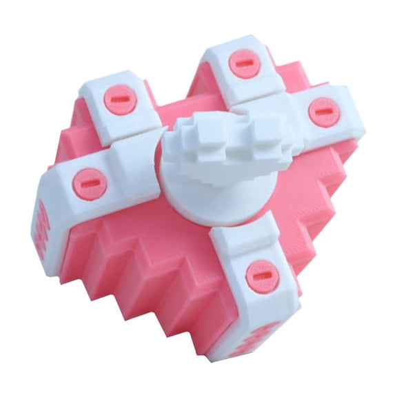 Annoying Gift Box with Screws, Puzzle Prank Gift, Heart-Shape Fun Gag Novelty Gift, 3D Printed Funny Gift Box, Take-Apart Puzzle Surprise Prank Box, 1 Pcs, 3.1x2.6x2.8"