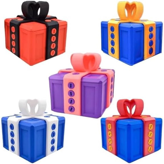 Annoying Gift Box with Screws Set of 5, 3.14in Gift Boxes, Prank Gift Box with 20 Screws, Hilarious Money Card Container, Funny Gift Boxes, Novelty Case Fidget Puzzle Boxes(5 pcs)