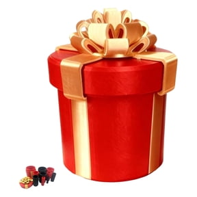 Annoying Nested Screw Gift Box,10 Layer Nested Screw Prank Gift Box, Plastic Puzzle Box with Bow, Reusable Gag Box for Christmas Birthday White Elephant Party