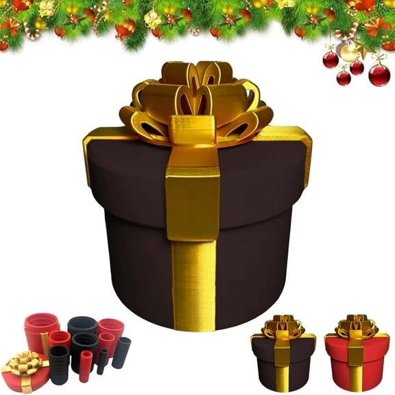 Annoying Nested Screw Gift Box, Christmas Prank Box for Cash & Surprises, with 10 Nested Screw Boxes in Different Sizes, Customizable Difficult, Reusable, for Birthday, Christmas