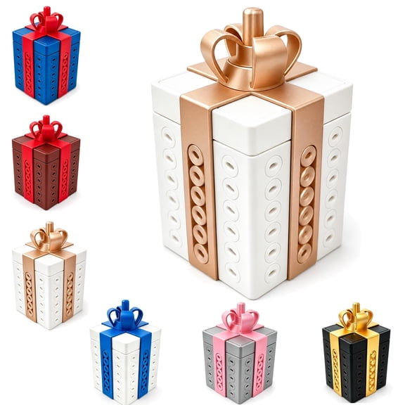 Annoying Nested Screw Gift Box, Christmas Prank Puzzle Gift Box for Cash, Money & Gift Cards, Reusable Funny Challenge Box