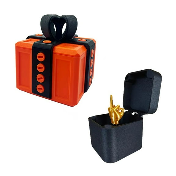 Annoying Present,Prank Box,Annoying Gift Box with Just for You Finger In a Box,Surprise Funny Prank Box,Ideal for Birthday,Christmas,Red