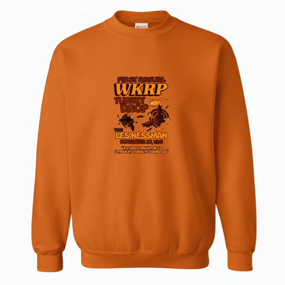 Annual Event Retro WKRP Turkey Drop Vintage Thanksgiving Sweatshirt, up to size 5XL