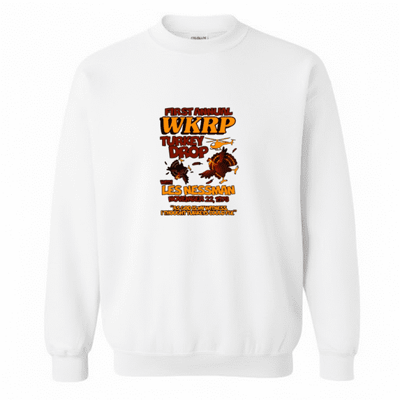 Annual Event Retro WKRP Turkey Drop Vintage Thanksgiving Sweatshirt, up to size 5XL