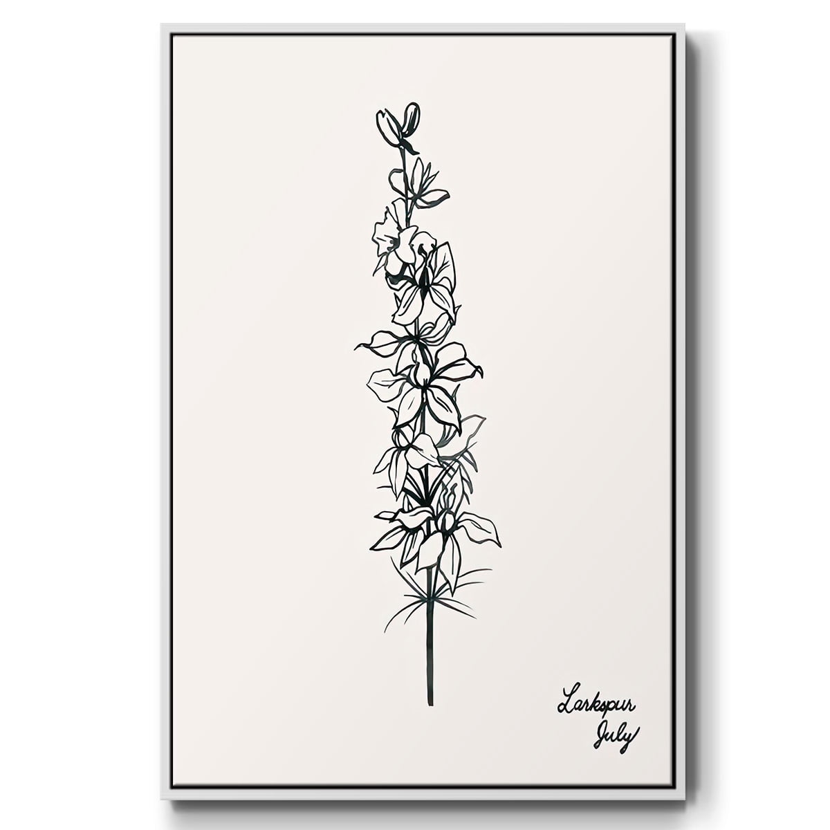 Annual Flowers VII - Framed Gallery Wrapped Holiday Canvas - 25 x 37 - White Frame