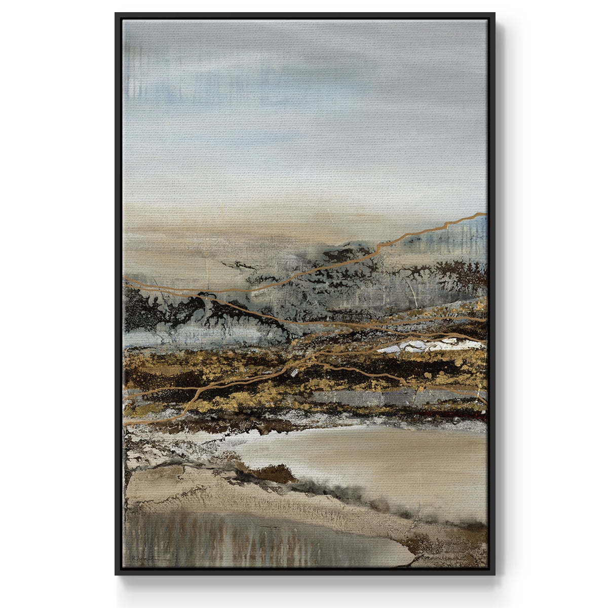 Annual Journey Framed Premium Gallery Wrapped Canvas - Ready to Hang - 27 x 41 - Black Floating Frame