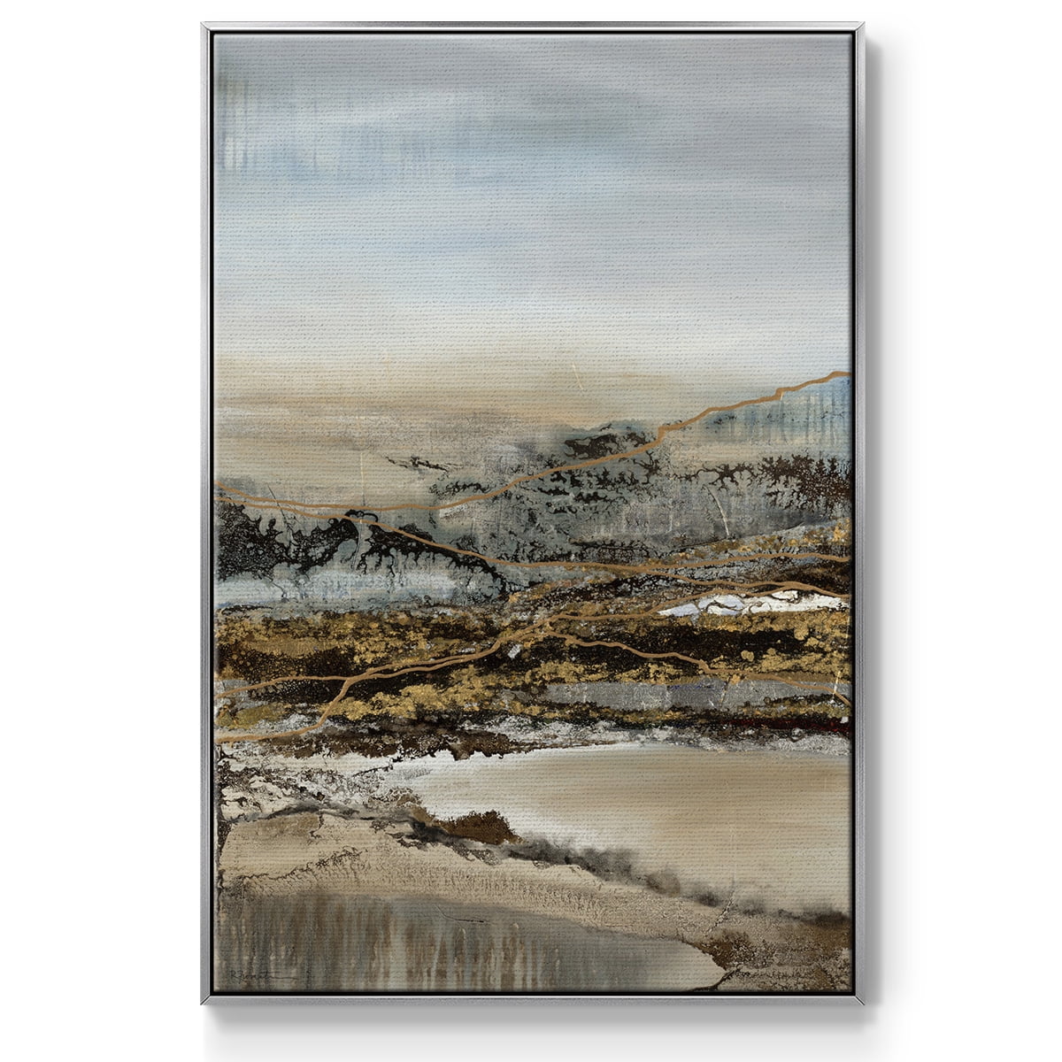 Annual Journey Framed Premium Gallery Wrapped Canvas - Ready to Hang - 27 x 41 - Silver Floating Frame