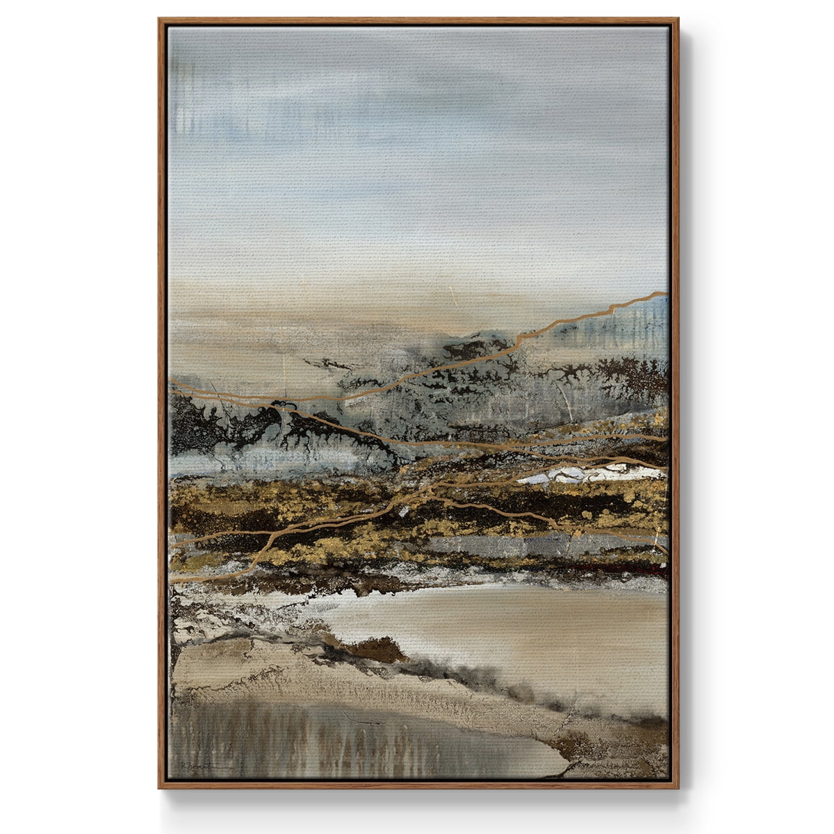 Annual Journey Framed Premium Gallery Wrapped Canvas - Ready to Hang - 27 x 41 - Walnut Floating Frame
