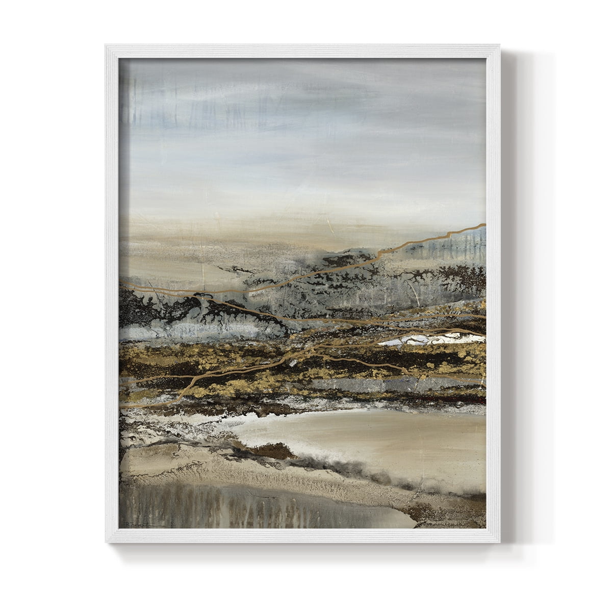 Annual Journey Framed Print in White Solid Wood Framed Print No Nail Hanging
