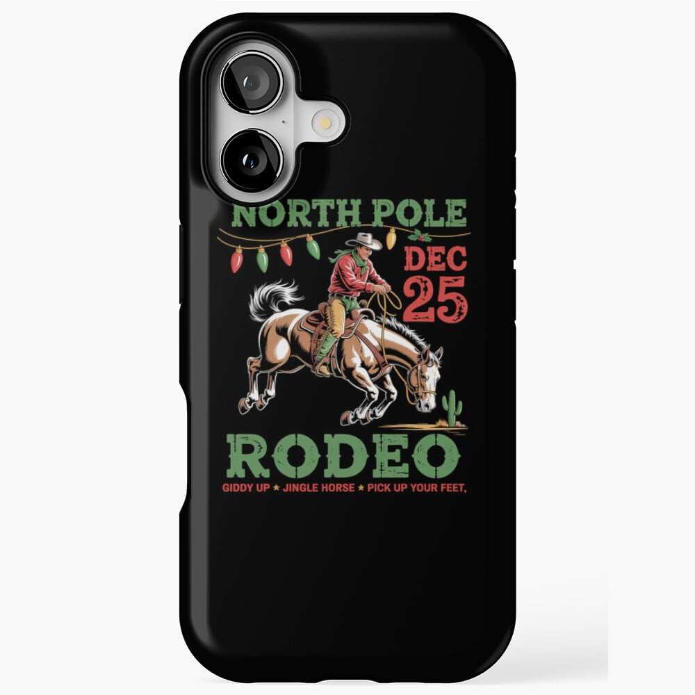 Annual North Pole Rodeo Western Holiday Phone Case 17 16 15 14 13 12 11 ...
