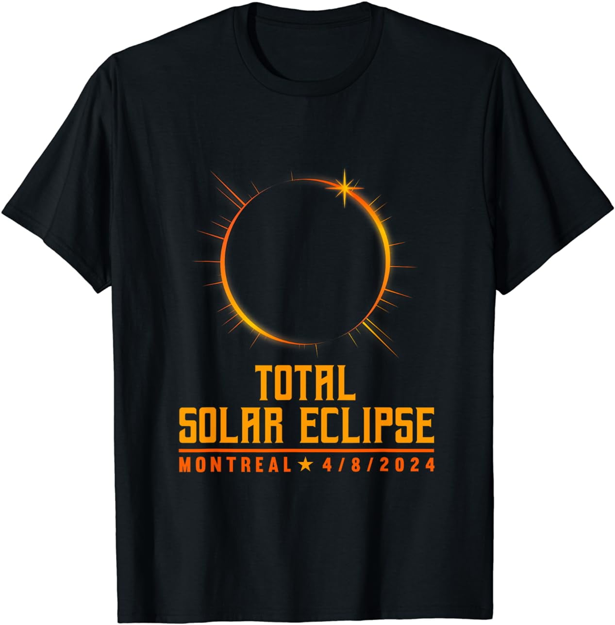 Annular Solar Eclipse America Map 04/08/2024 Montreal TShirt