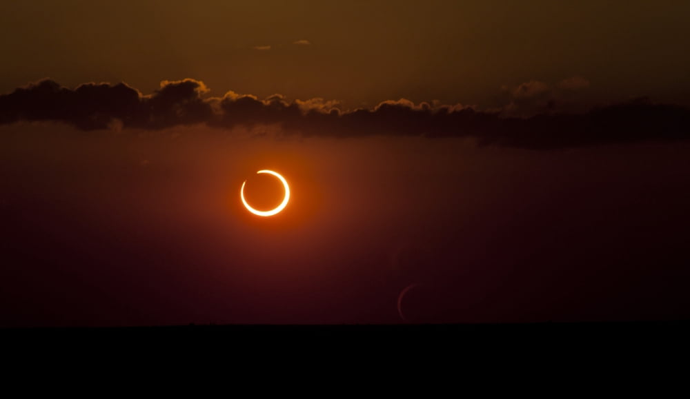 Annular Solar Eclipse Canvas Art - Phillip JonesStocktrek Images (19 x 11)