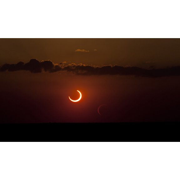 Annular Solar Eclipse Canvas Art - Phillip JonesStocktrek Images (19 x 11)