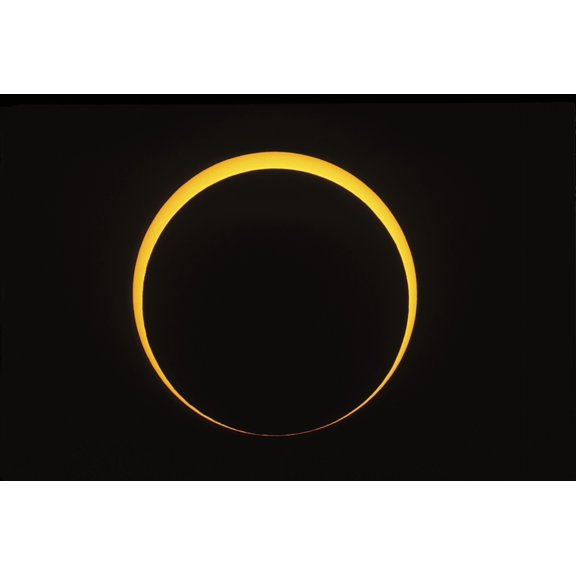 Annular eclipse showing reverse Bailys beads effect Canvas Art - Alan DyerStocktrek Images (35 x 23)