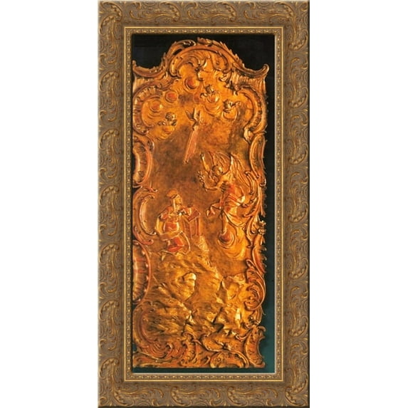 Annunciation 16x24 Gold Ornate Wood Framed Canvas Art by Pinzel, Johann Georg