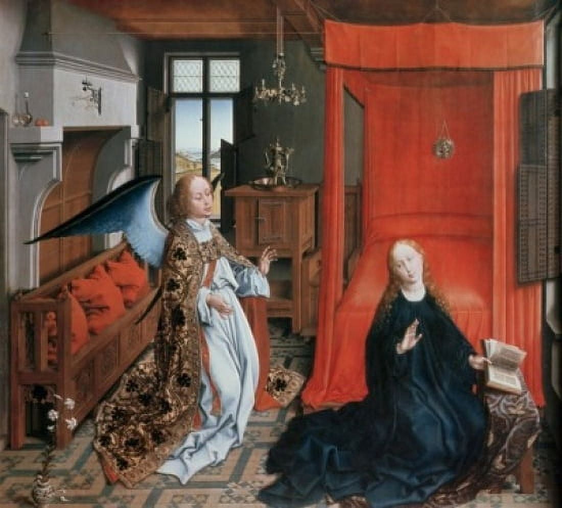 The Annunciation #2 C1425-30 Rogier van der Weyden (ca 1399-1464 Netherlandish) Musee du Louvre Paris France Canvas Art - Rogier van der Weyden (24 x 36)