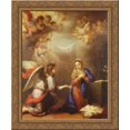 thumbnail image 1 of Annunciation 20x24 Gold Ornate Wood Framed Canvas Art by Murillo, Bartolome, 1 of 2