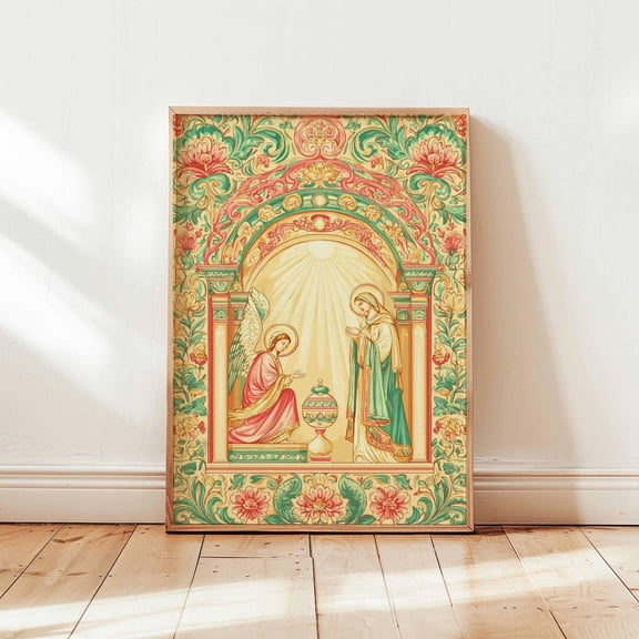 Annunciation Christian Home Poster Unframed Paper Print