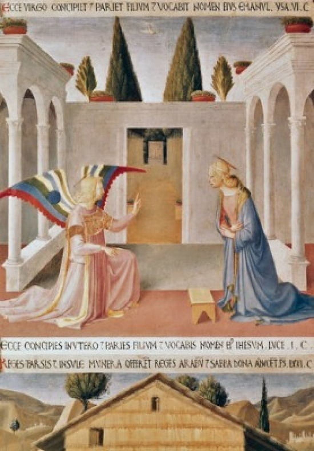 Annunciation The Detail From The Story Of The Life Of Christ Angelico Fra(ca1395-1455 Italian) Fresco Museo di San Marco Florence Italy Canvas Art - Fra Angelico (24 x 36)
