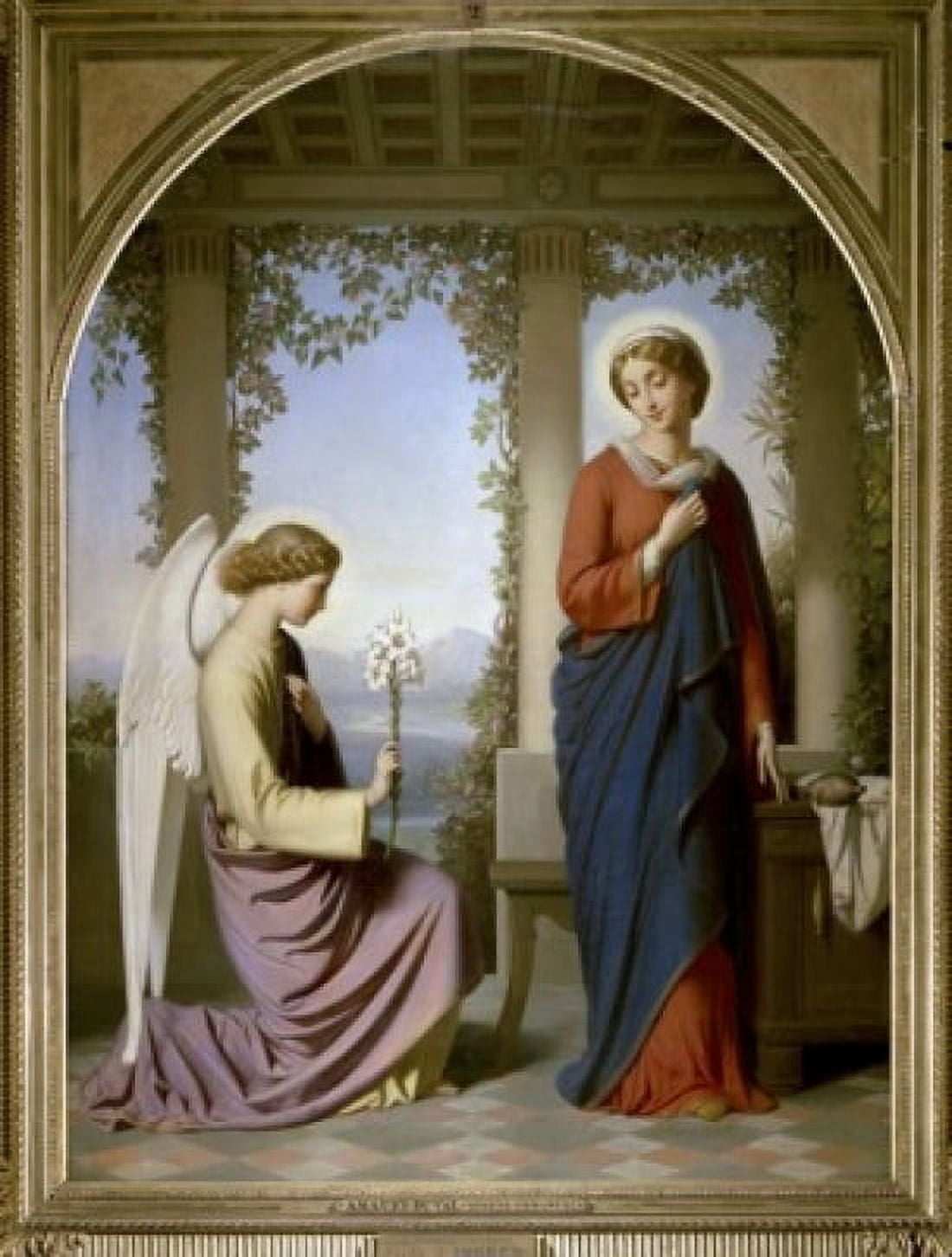The Annunciation (LAnnonciation) Eugne Emmanuel Amaury-Duval (1808-1885French) Musee dOrsay Paris Canvas Art - Eugene Emmanuel Amaury-Duval (18 x 24)