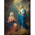 thumbnail image 1 of Annunciation Religious Canvas Wall Art，Spiritual Decor for Living Room Bedroom Hotel Religious Room, 1 of 8