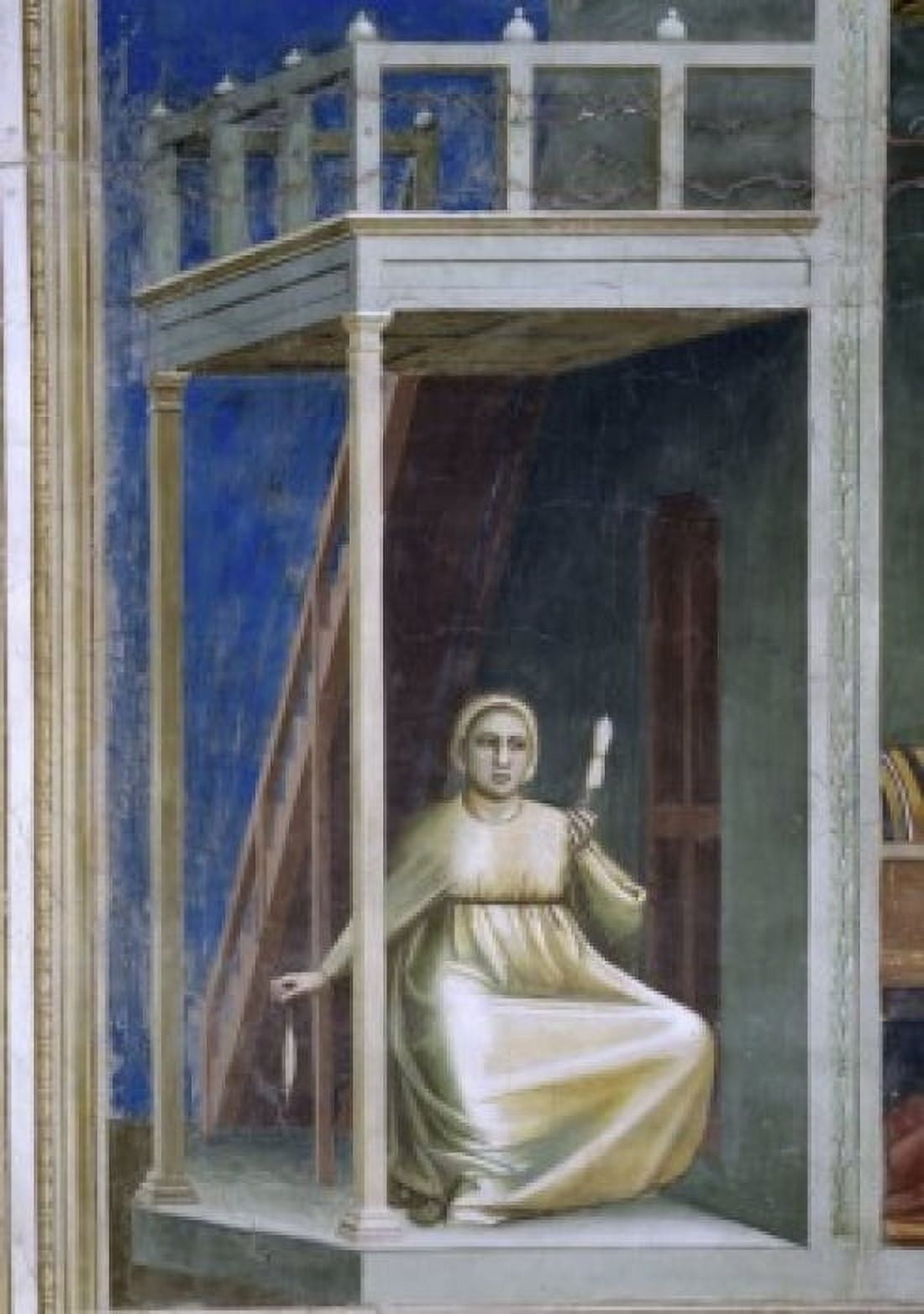 Annunciation to St Anne  (Detail)  c 1303  Giotto di Bondone (c 1266-1337Florentine)  Fresco  Arena Chapel Cappella degli Scrovegni Padua Canvas Art - Giotto di Bondone (24 x 36)