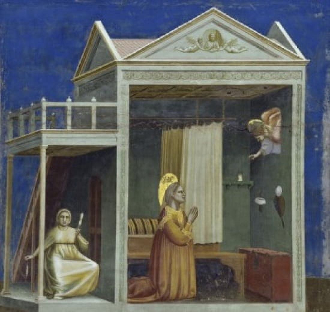 The Annunciation to St Anne Giotto di Bondone (c 1266-1337Italian) Fresco Arena Chapel Cappella degli Scrovegni Padua Canvas Art - Giotto di Bondone (24 x 36)
