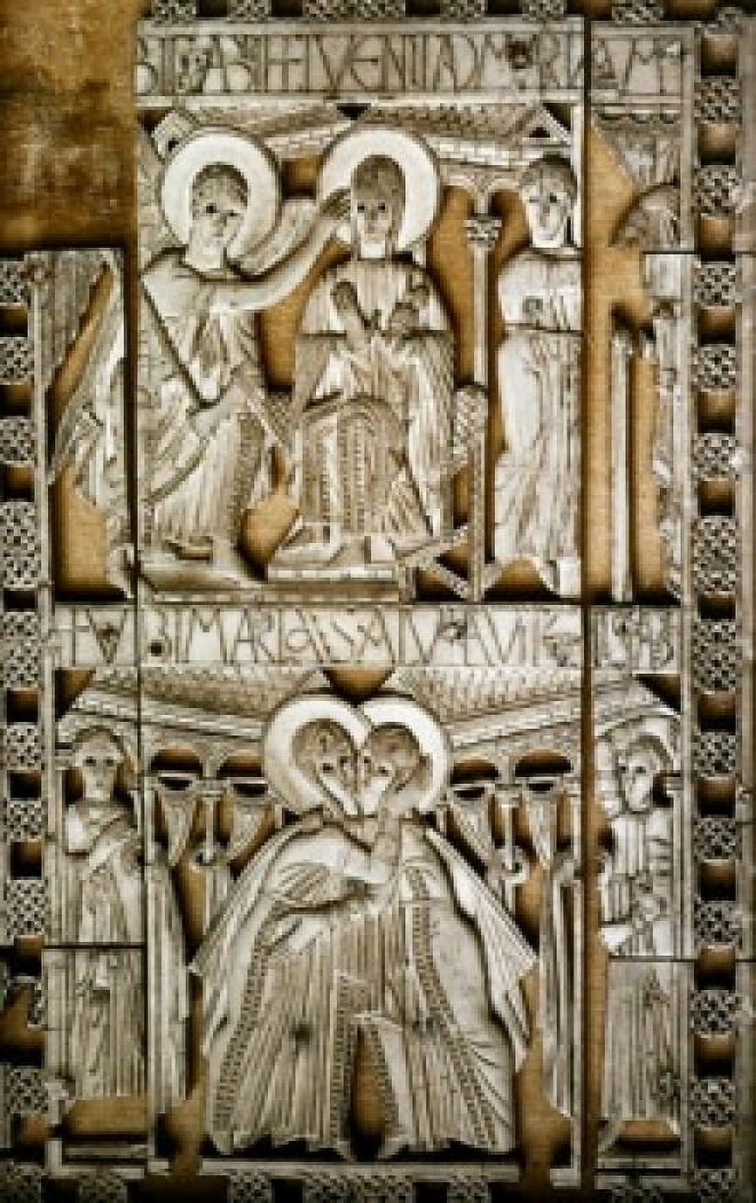 Annunciation & Visitation 8TH C Artist Unknown Stone Canvas Art - (24 x 36)